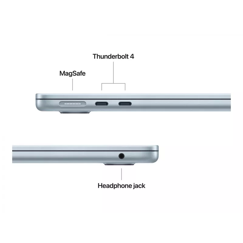 MacBook Air 13, debeszils, M4 (10-CPU/10-GPU), 16GB, 512GB, vācu, 35W Dual USB-C Port barošanas adapteris, MC6U4D/A