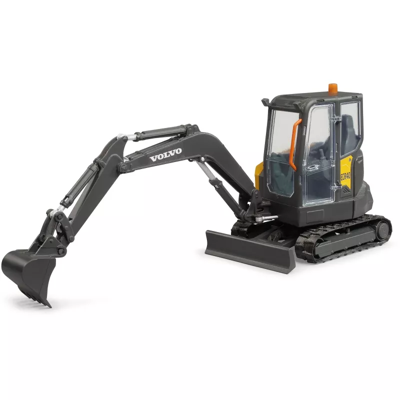 BRUDER modelis — Volvo ECR40 kompaktekskavators (rotaļlieta), modelis 02465