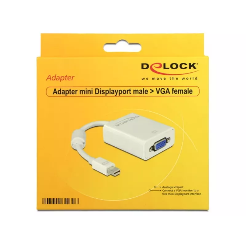 Adapteris mini DisplayPort→VGA DeLOCK 65130