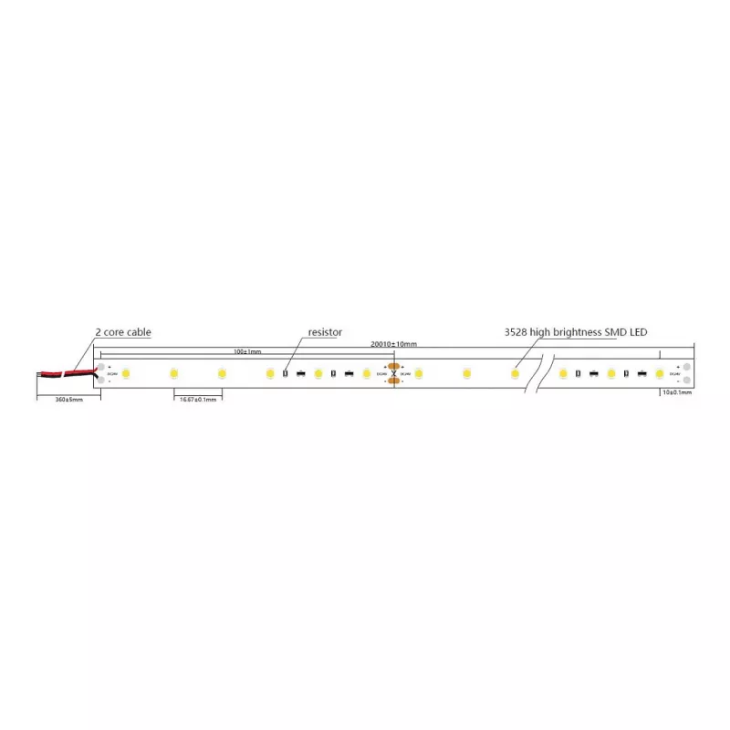 Synergy 21 LED Flex lente 2835 - 60 WW DC24V 96W IP20 ULS 20m