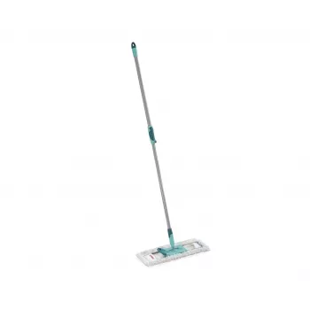 Mop Leifheit Profi Cotton Plus Fiber 420 mm — mikrošķiedras galva laminātam un flīzēm, tirkīza/balta