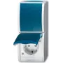 BUSCH JAEGER 2601/6/20 EBW-53 - tips F - 2P+E - zils - balts - IP44 - 250 V - 16 A