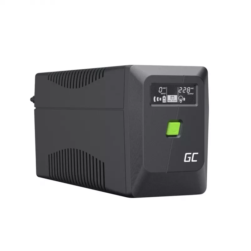 UPS Line-Interactive zaļa Cell 6.5 kVA, 360 W, 2 maiņstrāvas kontaktligzdas, 12 V 7 Ah VRLA, USB, tornis, melns