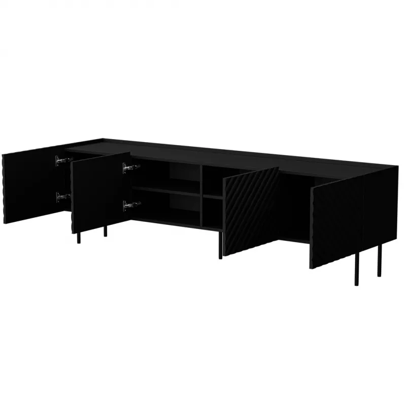 Cama LUCCA 4D TV skapis 200x40x59 melns