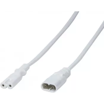 LogiLink - Strāvas pagarinātāja kabelis - IEC 60320 C8 uz IEC 60320 C7 - 2 m - Formēts - Balts