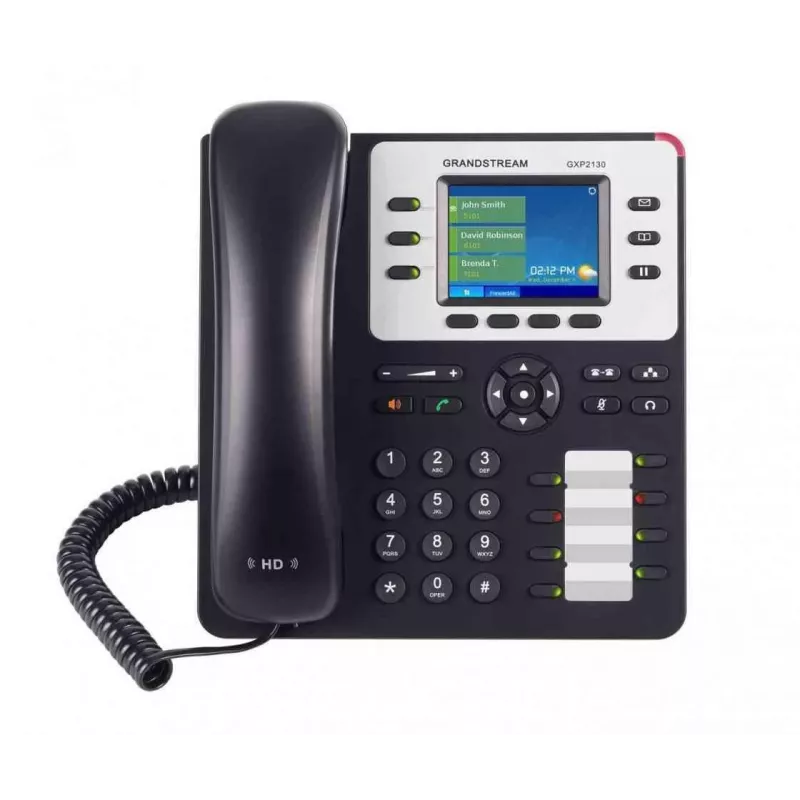 Grandstream Networks GXP-2130 IP telefons Melns 3 līnijas TFT