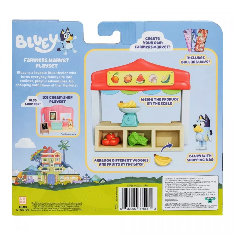 Rotaļfigūru komplekts TMTOYS Mini Bluey Grocery store BLU17555 – mini varoņu komplekts rotaļām