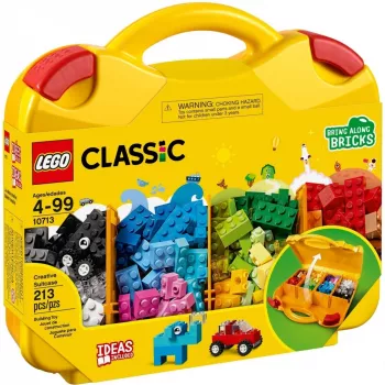 LEGO 10713 Classic Creative Suitcase rotaļlietu glabāšanas kaste ar jautrām krāsainām būvēšanas klucīšiem, dāvana 4+ gadus veciem bērniem, zēniem un meitenēm