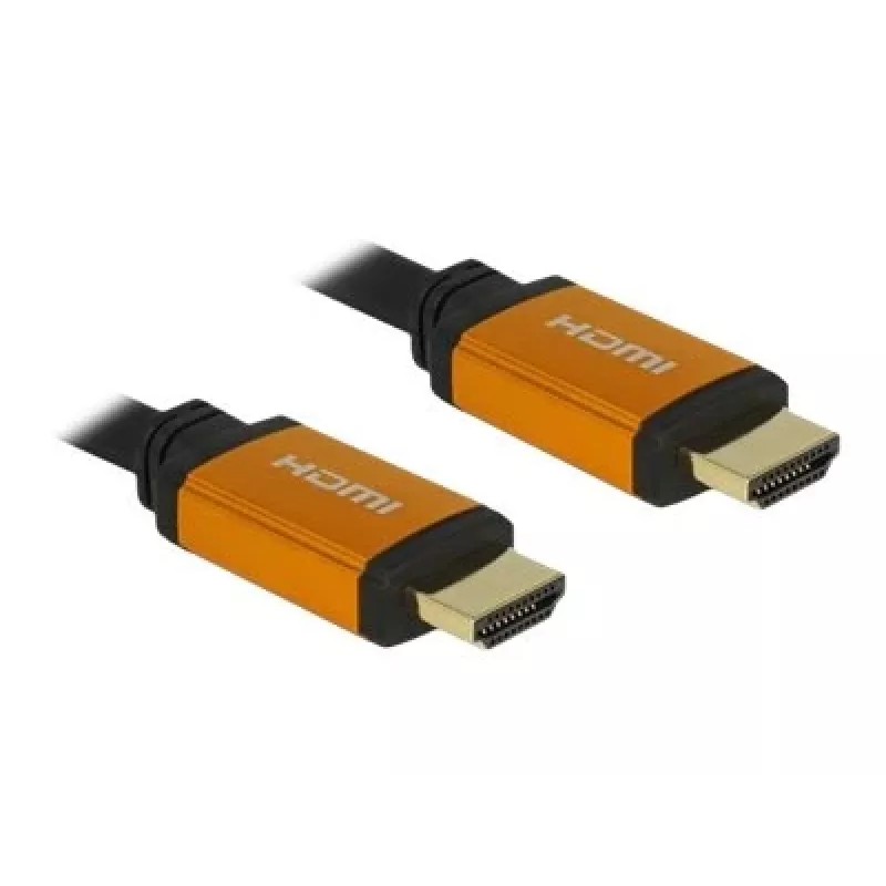 HDMI kabelis DeLOCK 85727 1m Type A vīriešu uz vīriešu melns zelta