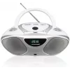 CD ierakstītājs BLAUPUNKT BB14WH — CD ierakstītājs ar MP3 atskaņošanu, USB, LCD, pulkstenis, 2x1 W skaļruņi, sudraba/baltā krāsā