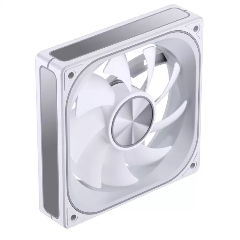 120 mm PWM ARGB dzesēšanas ventilators Jonsbo ZA-120 balts — modelis ZA-120W, PWM vadība, ARGB apgaismojums