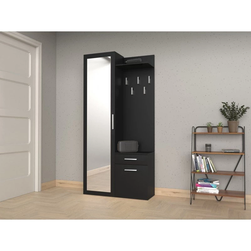 Topeshop GAR DUO CZERŃ entryway Skapis