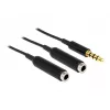 Audio kabelis DeLOCK 65575 0,25 m 3,5 mm 2 x 3,5 mm melns