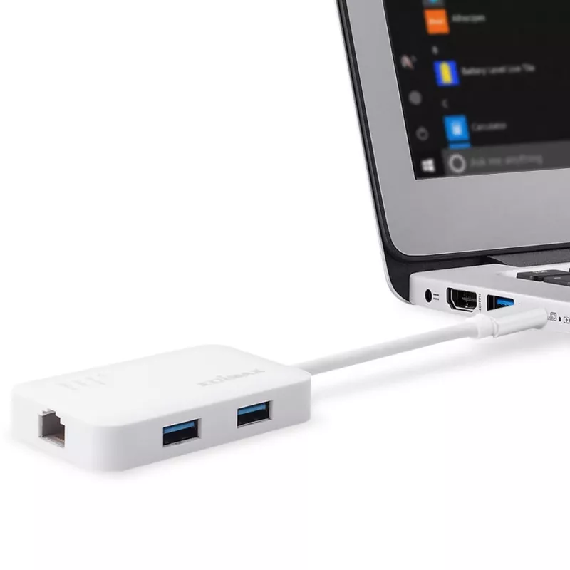 Edimax EU-4308 klēpjdatora doks/porta replikators USB 3.2 Gen 1 (3.1 Gen 1) Type-C balts
