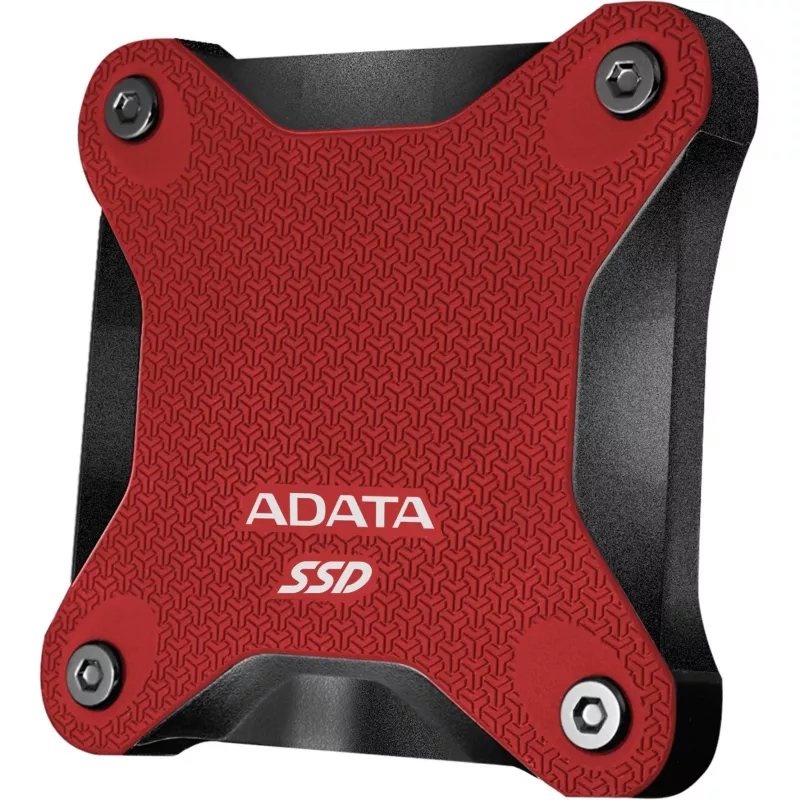 Ārējais SSD ADATA SD620 1 TB, pārnēsājams USB 3.2 Gen 2 (Micro-USB B), lasīšanas ātrums 520 MB/s, rakstīšanas ātrums 460 MB/s, triecienizturīgs, sarkans