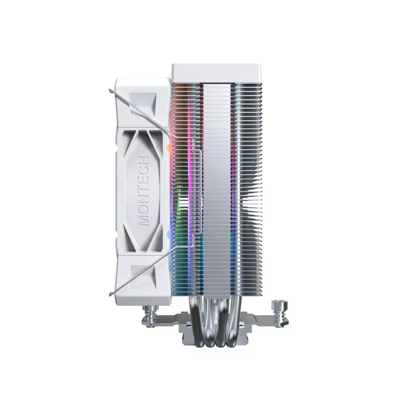 Gaisa dzesētājs Montech NX400 ARGB 120 mm balts — 270 W TDP, FDB, 156×74×120 mm