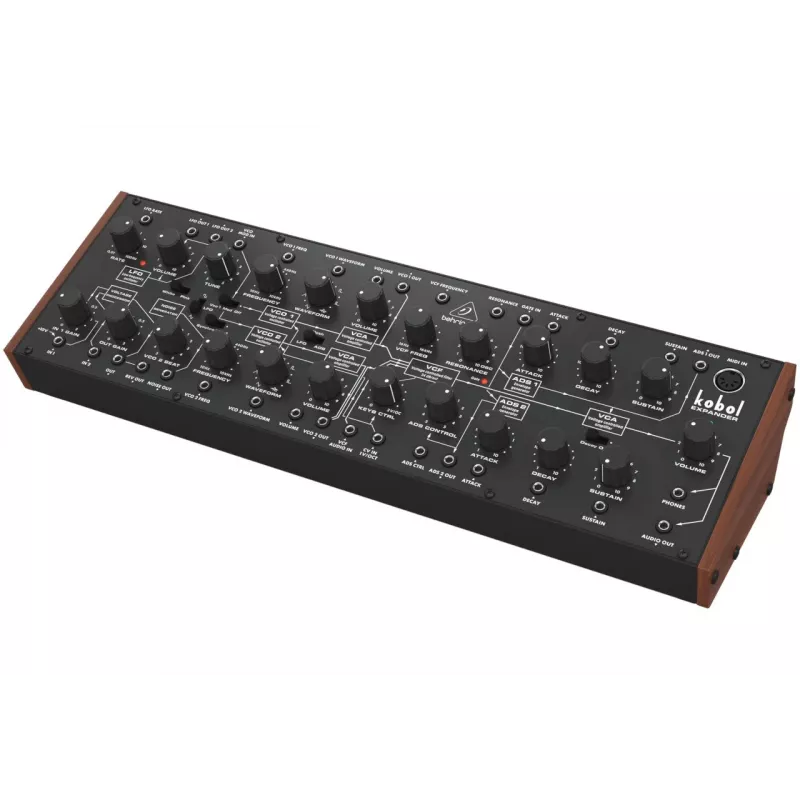 Analogais sintezators Behringer KOBOL Expander modulis — statīvā montējams paplašinājuma modulis