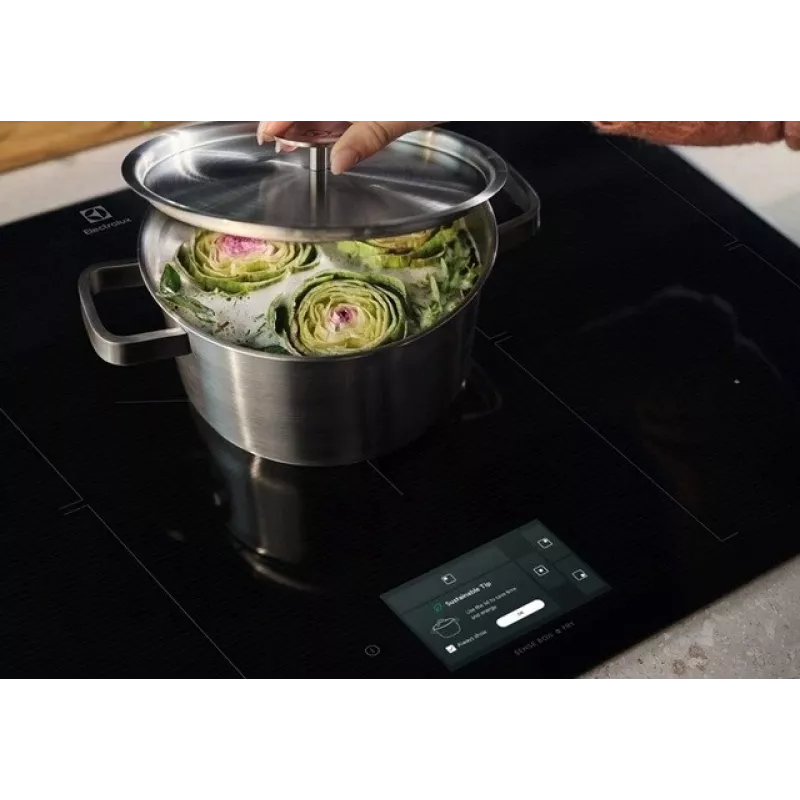 Iebūvējamā indukcijas plīts virsma Electrolux EIS77453, 4 zonu, 680×490×44 mm, melna, stikla virsma