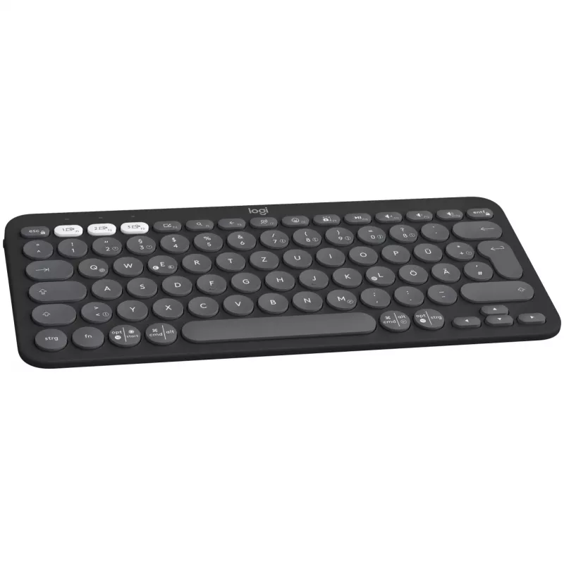 Logitech Pebble Keys 2 K380s - Tastatūra - Bezvadu - Bluetooth LE - QWERTZ - Vācu - Tonal Graphite (920-011795)