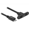 USB kabelis DeLOCK 85245 USB 2.0 0,25 m Micro-USB B melns