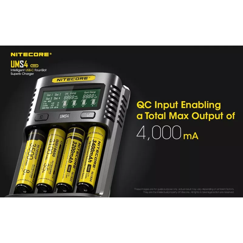 Lādētājs Nitecore UMS4