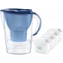 Ūdens filtra krūze BRITA Marella XL, krūzes filtrs ar MAXTRA kasetnēm, 3,5 l tvertne, 2 l filtrēta ūdens ietilpība, zila