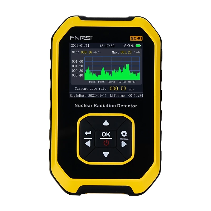 FNIRSI GC-01 kodolstarojuma detektors