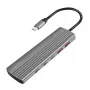 LogiLink USB 3.2 Gen2 centrmezgls 4+1 ports 2x USB-A 2x USB-C PD 100 W alumīnijs