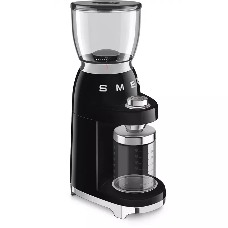 SMEG CGF11BLEU kafijas dzirnaviņas 50 collas, stils melns