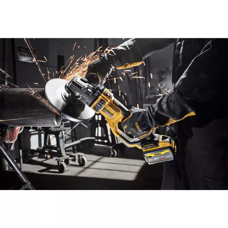 Leņķa slīpmašīna DeWalt DCG460N-XJ 54V bezsuku motors, 230 mm disks