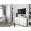 top e shop W40 PAFOS BIA vitrīnas skapis — balta skaidu plātne, 290×400×2000 mm
