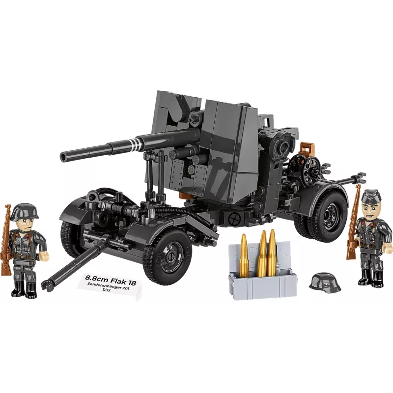 Konstruktoru komplekts Cobi Building Blocks 8,8 cm Flak ar piekabi — 360 gabali