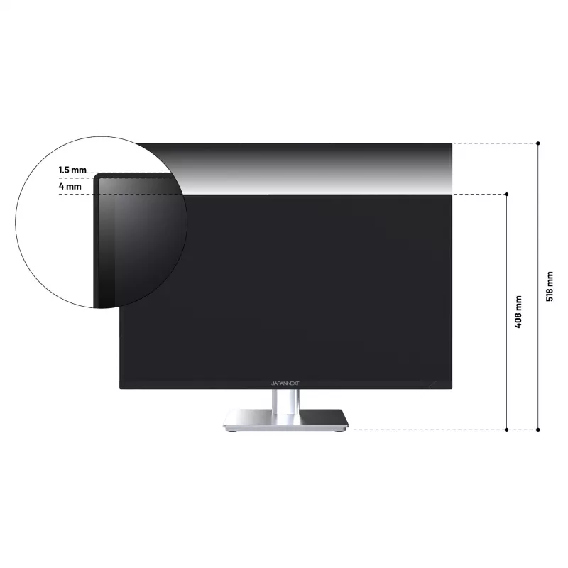 JAPANNEXT JN-I270WQHD300F-HSP datora monitors 68,6 cm (27 collas) 2560 x 1440 pikseļi Wide Quad HD LED pelēks