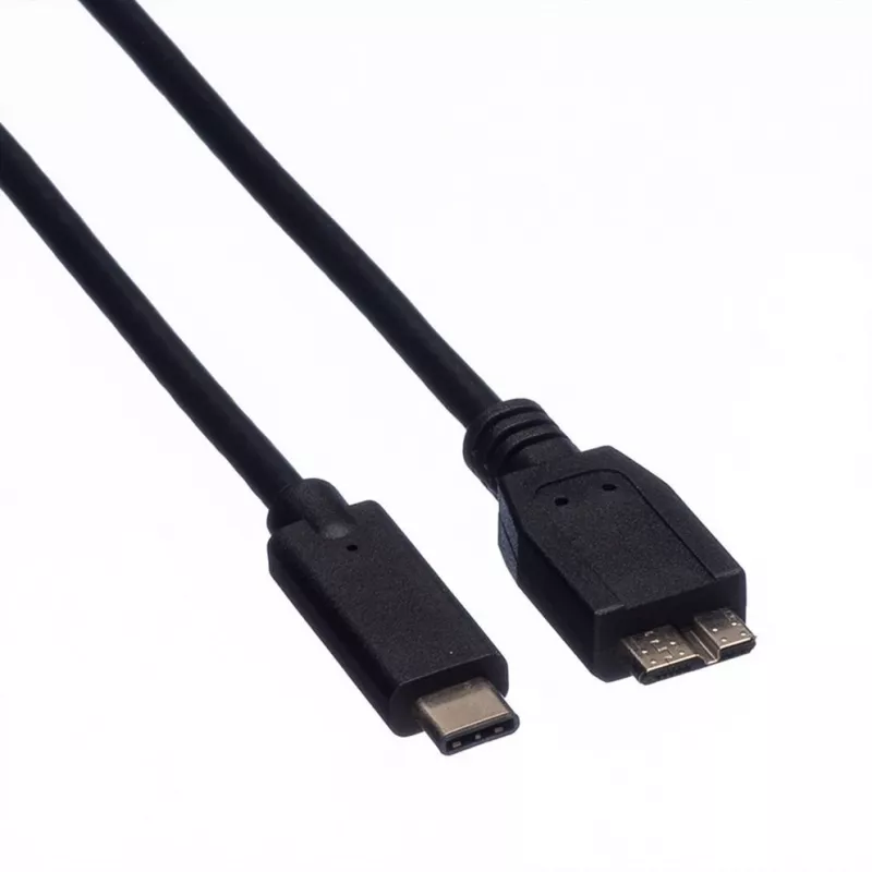 ROLINE - USB kabelis - Micro-USB 3.0 Type B (V) uz USB Type C (V) - 1 m - melns (11.02.9006)