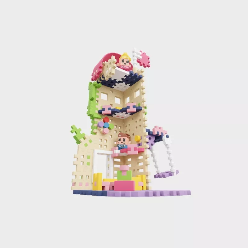Marioinex Mini Waffle Princess Fantasy torņa konstruktors, 148 detaļas