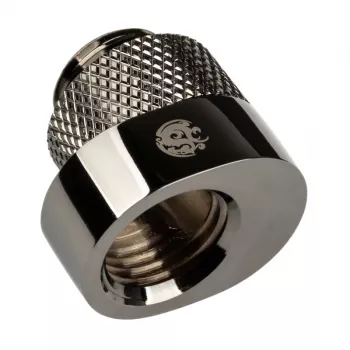 Adapteris BitsPower X-Cross G1/4 collas vīriešu uz G1/4 collas sieviešu, 5 mm nobīde, spīdīgi melns