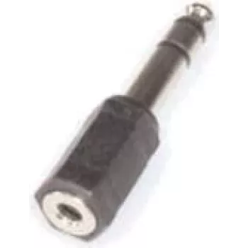 Kabeļu dzimuma pārveidotājs e+p GS 33 6,35 mm stereo (vīr.) uz 3,5 mm stereo (siev.) melns