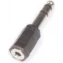 Kabeļu dzimuma pārveidotājs e+p GS 33 6,35 mm stereo (vīr.) uz 3,5 mm stereo (siev.) melns
