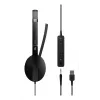 EPOS ADAPT 165T USB II austiņas ar vadu, galvas saite, birojam/zvanu centram, USB Type-A, melnas