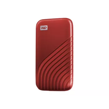 WD My Passport SSD WDBAGF0010BRD - SSD - verschlüsselt - 1TB - extern (tragbar) - USB 3,2 Gen 2 (USB-C Steckverbinder) - 256-Bit-AES - Rot (WDBAGF0010