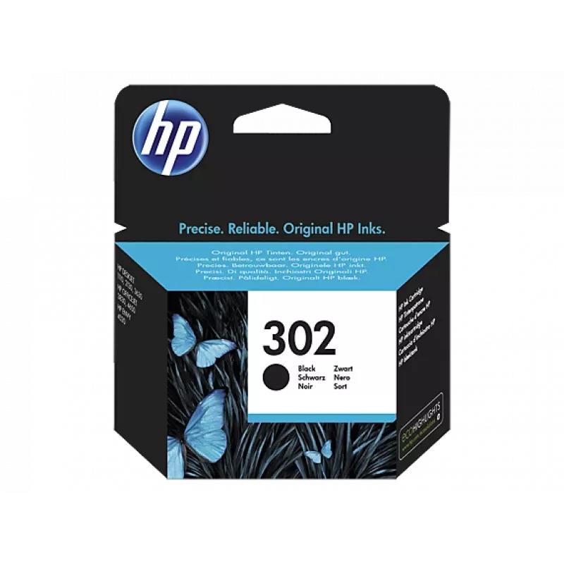 HP 302 (F6U66AE) tintes kasetne, melna (SPEC)