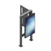 Signage Display Enclosure Edbak POK101 Steel Melns Portrait 862x200x1981mm