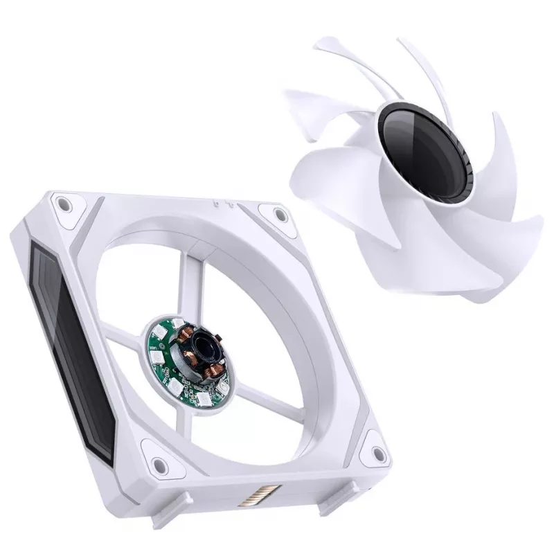 Dzesēšanas ventilators Jonsbo ZL-120W PWM ARGB 120mm Balts — 120 mm, PWM, ARGB