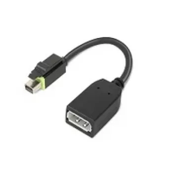 Lenovo 4X90Q93975 video kabeļa adapteris Mini DisplayPort — DisplayPort, melns
