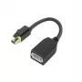 Lenovo 4X90Q93975 video kabeļa adapteris Mini DisplayPort — DisplayPort, melns