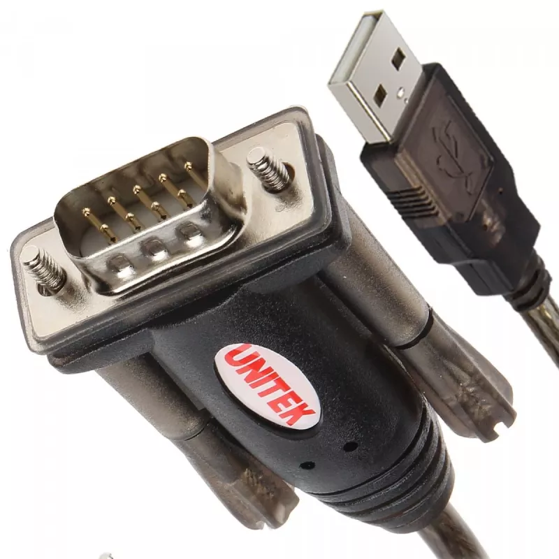 UNITEK Y-105 seriālais kabelis Melns 1.5 m USB Type-A DB-9