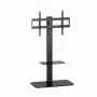 Stāvošs TV statīvs GEMBIRD TVS-86ST-01 43–86 collu televizoriem, melns, rūdīta stikla pamatne, VESA 100x100–600x400, maks. 60 kg