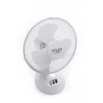 Adler | AD 7302 | Galda ventilators | Balts | Diametrs 23 cm | Ātrumu skaits 2 | Svārstīšanās | 60 W | Nē
