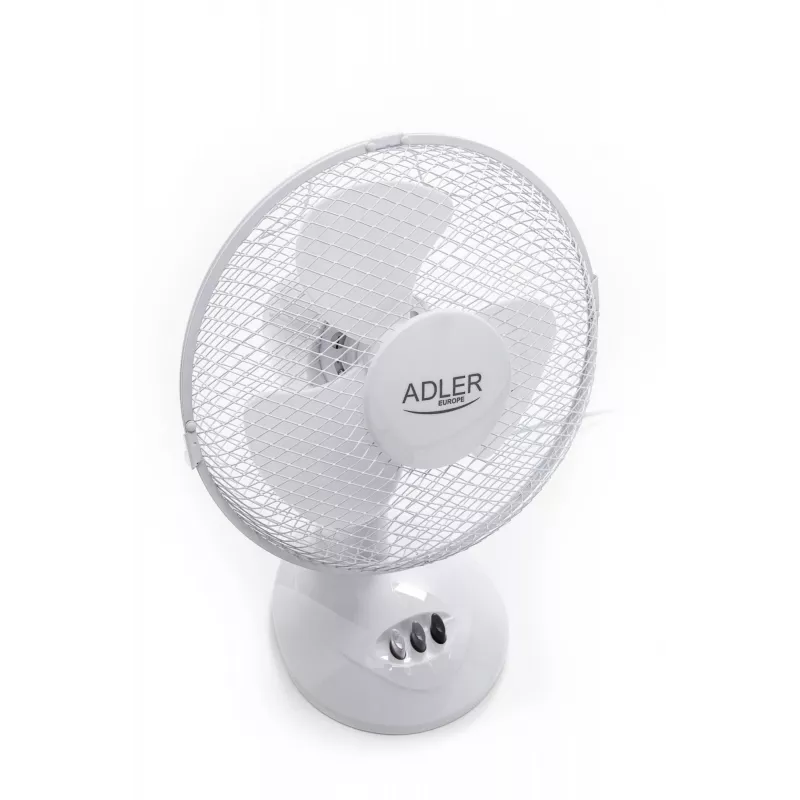 Adler | AD 7302 | Galda ventilators | Balts | Diametrs 23 cm | Ātrumu skaits 2 | Svārstīšanās | 60 W | Nē