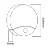 LED sienas lampa MACLEAN MCE357W ar IR kustības sensoru, balta, ārā/iekštelpās